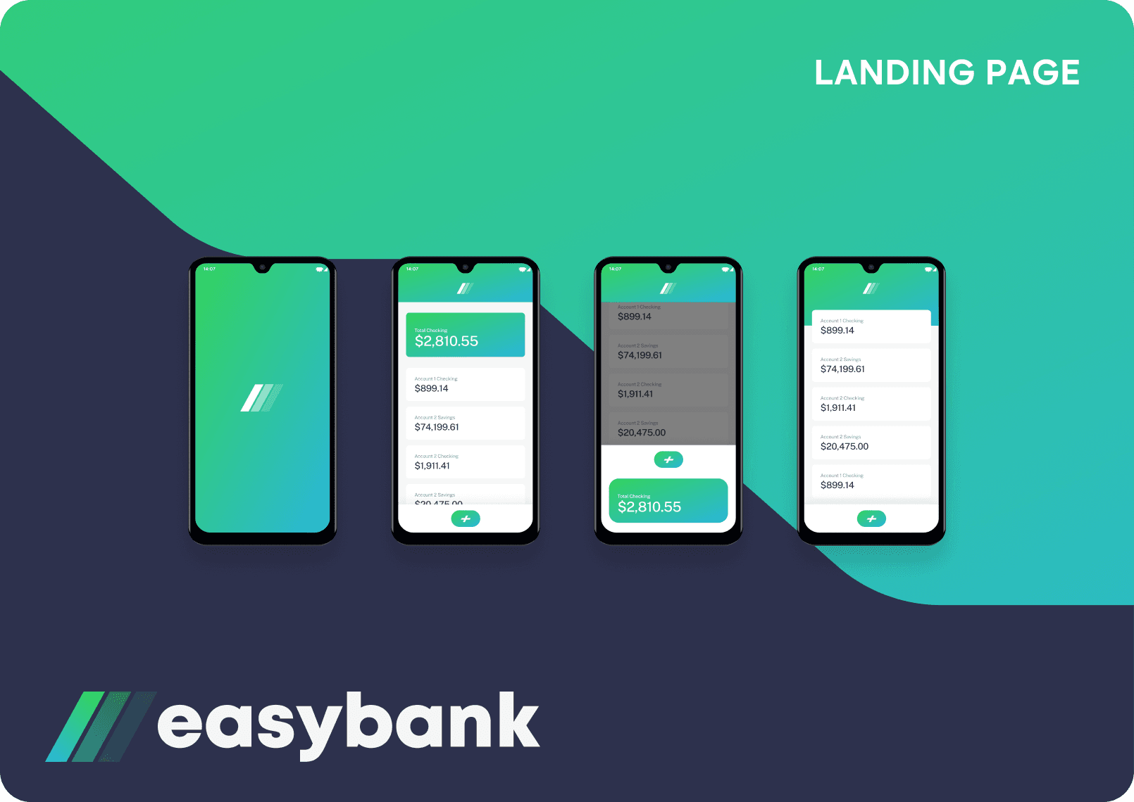 Easybank landing page